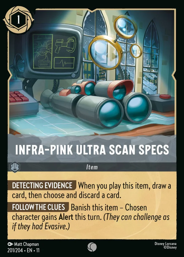 Infra-Pink Ultra Scan Specs — Disney Lorcana Item card from Winterspell