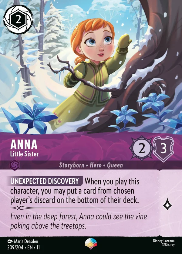 Anna - Little Sister — Disney Lorcana Character card from Winterspell
