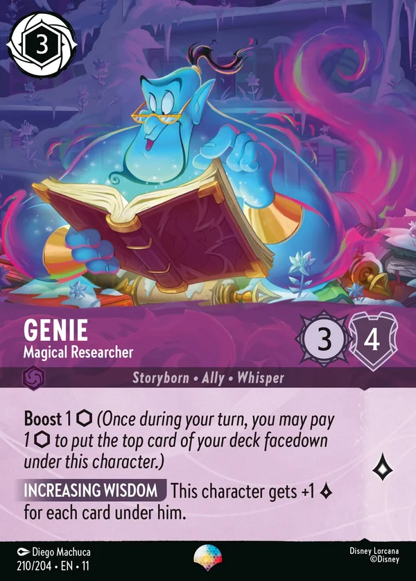 Genie - Magical Researcher — Disney Lorcana Character card from Winterspell