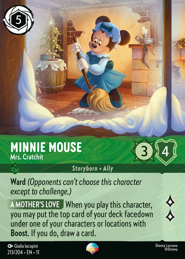 Minnie Mouse - Mrs. Cratchit — Disney Lorcana Character card from Winterspell