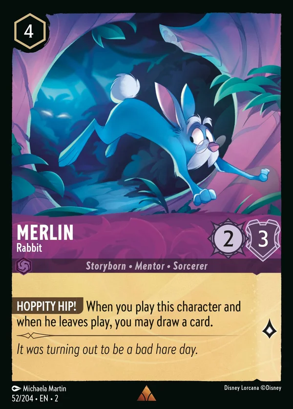 Merlin - Rabbit — Disney Lorcana Character card from Rise of the Floodborn