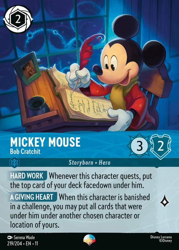 Mickey Mouse - Bob Cratchit — Disney Lorcana Character card from Winterspell