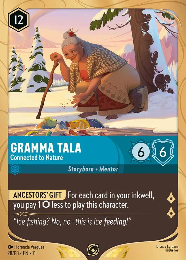Gramma Tala - Connected to Nature — Disney Lorcana Character card from Winterspell