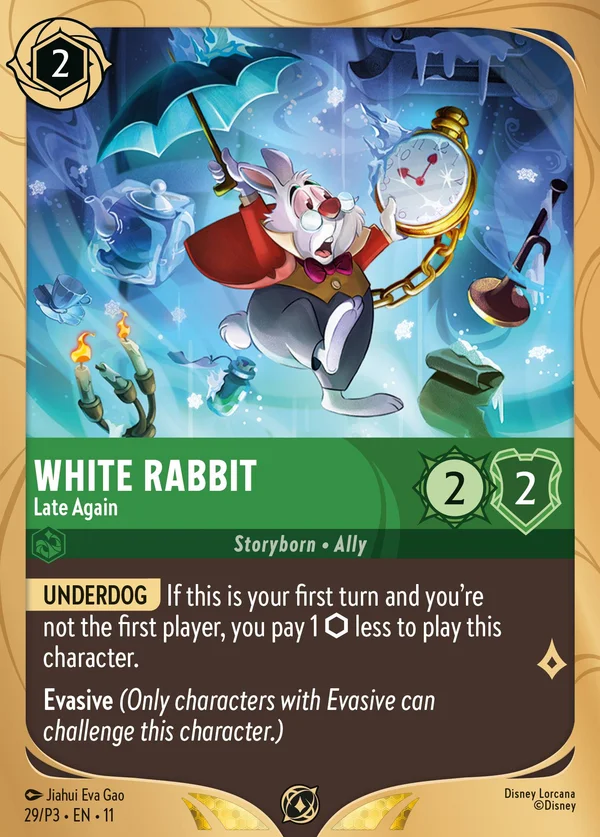White Rabbit - Late Again — Disney Lorcana Character card from Winterspell