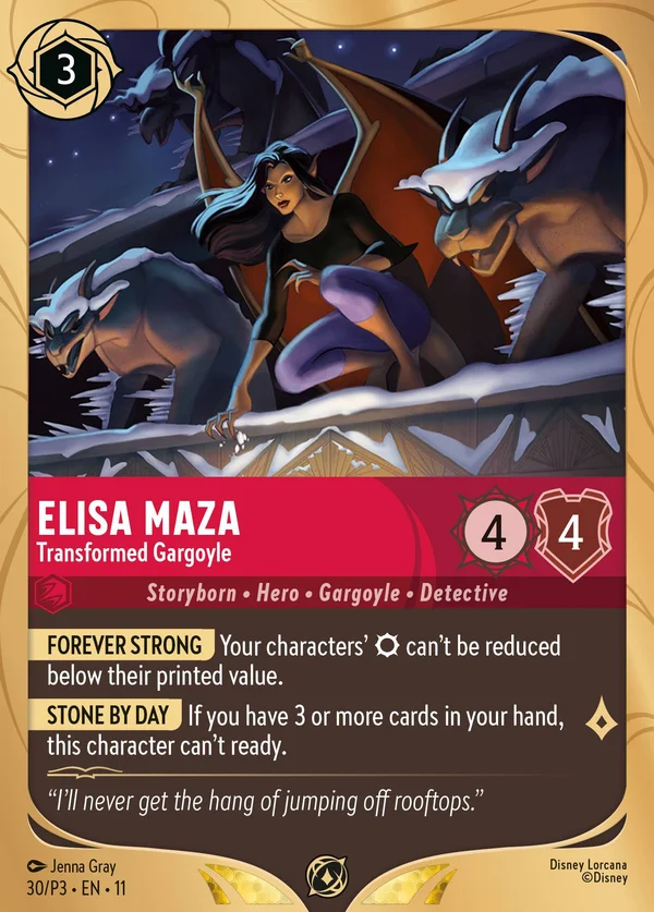 Elisa Maza - Transformed Gargoyle — Disney Lorcana Character card from Winterspell