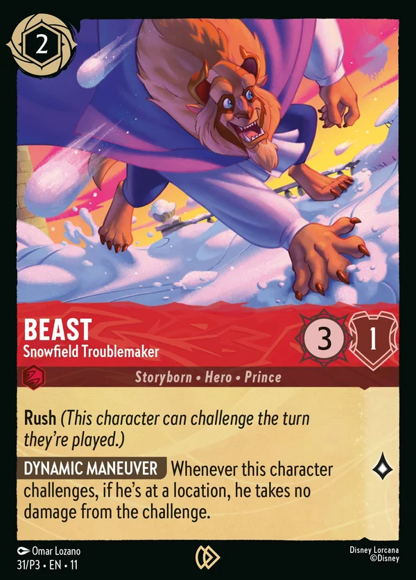 Beast - Snowfield Troublemaker — Disney Lorcana Character card from Winterspell