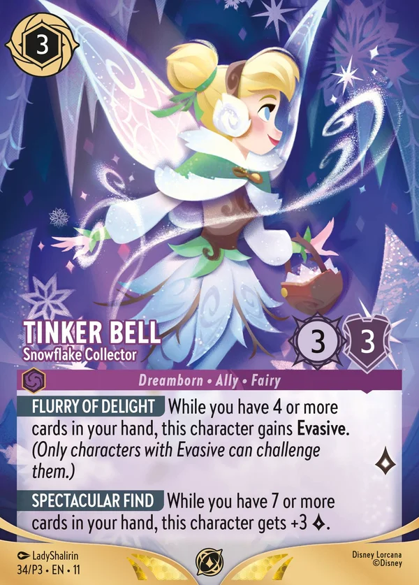 Tinker Bell - Snowflake Collector — Disney Lorcana Character card from Winterspell