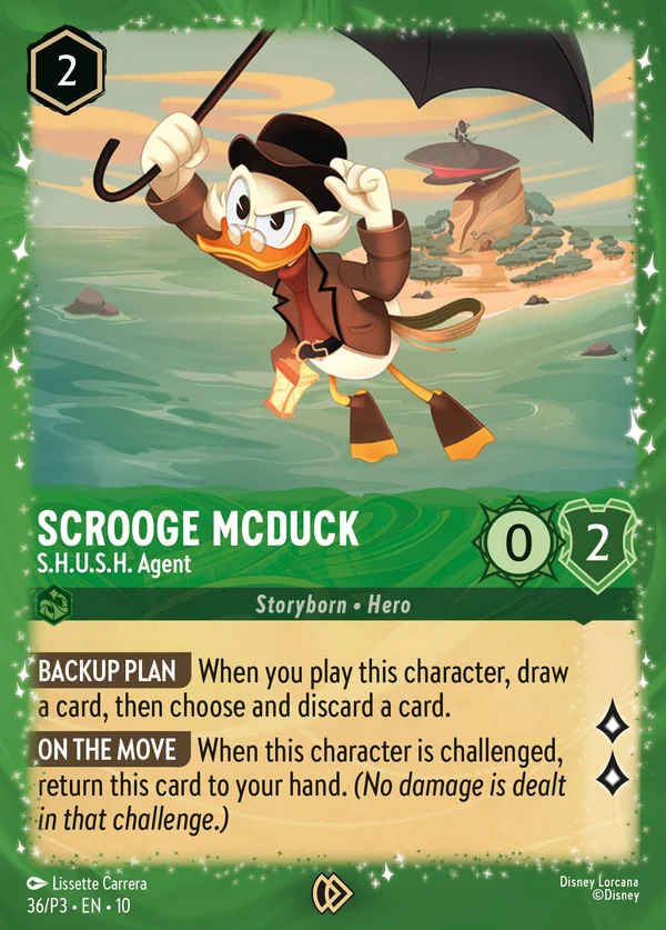 Scrooge McDuck - S.H.U.S.H. Agent — Disney Lorcana Character card from Whispers in the Well