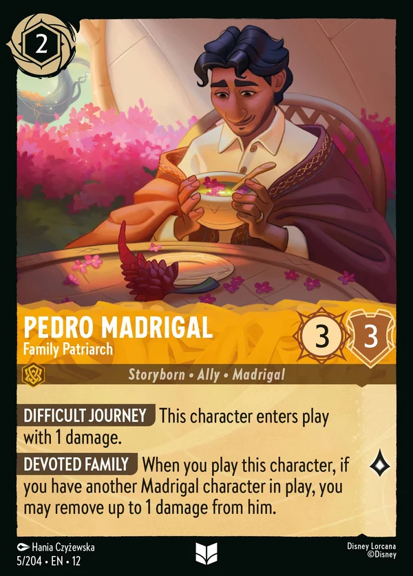 Pedro Madrigal - Family Patriarch — Disney Lorcana Character card from Wilds Unknown