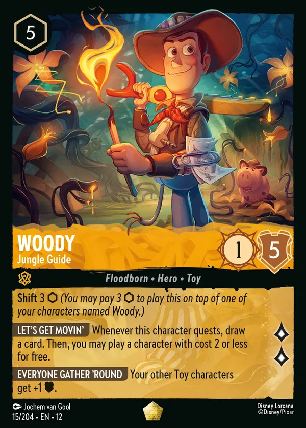 Woody - Jungle Guide — Disney Lorcana Character card from Wilds Unknown