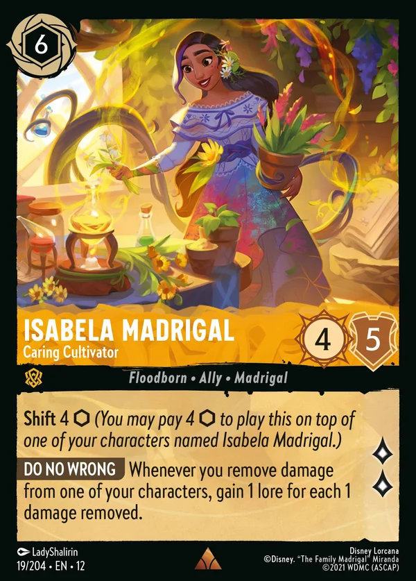 Isabela Madrigal - Caring Cultivator — Disney Lorcana Character card from Wilds Unknown