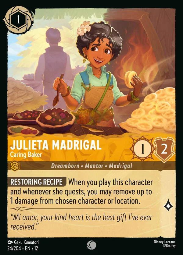 Julieta Madrigal - Caring Baker — Disney Lorcana Character card from Wilds Unknown