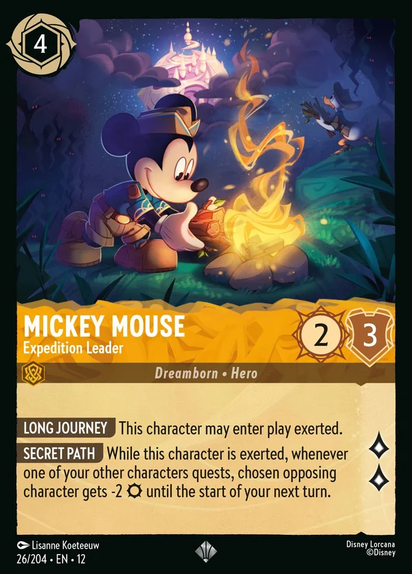 Mickey Mouse - Expedition Leader — Disney Lorcana Character card from Wilds Unknown