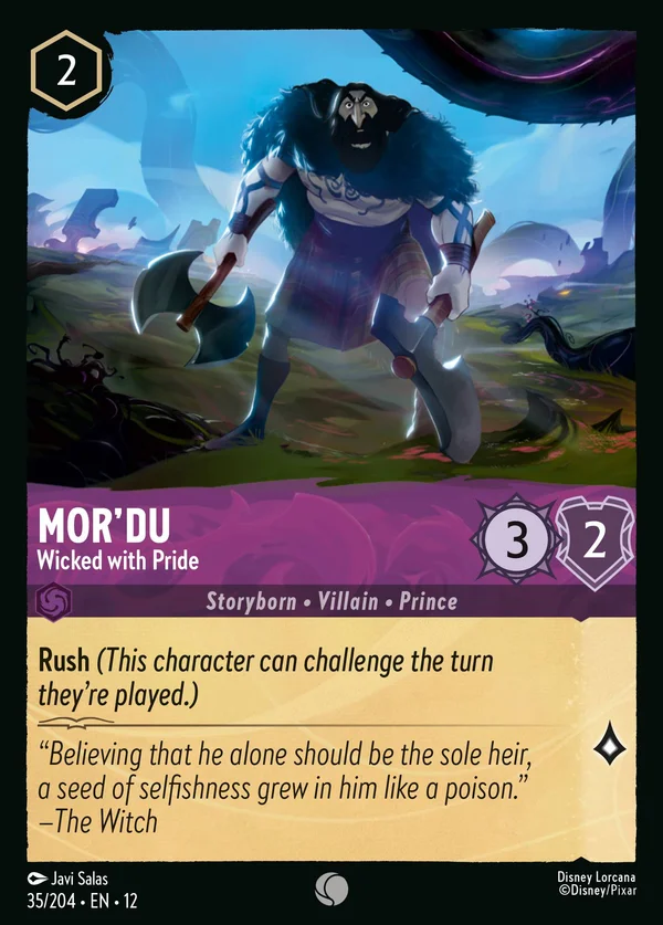 Mor'du - Wicked with Pride — Disney Lorcana Character card from Wilds Unknown