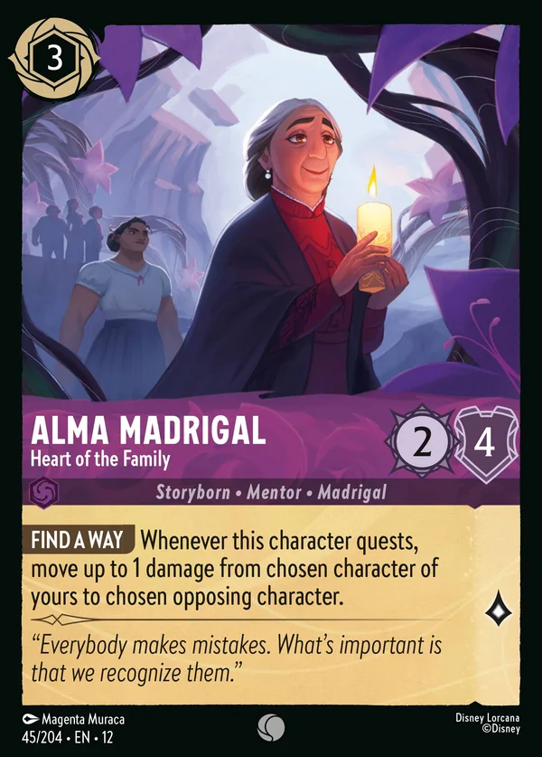 Alma Madrigal - Heart of the Family — Disney Lorcana Character card from Wilds Unknown