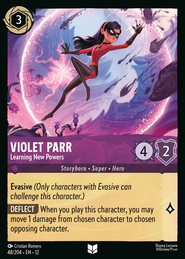 Violet Parr - Learning New Powers — Disney Lorcana Character card from Wilds Unknown