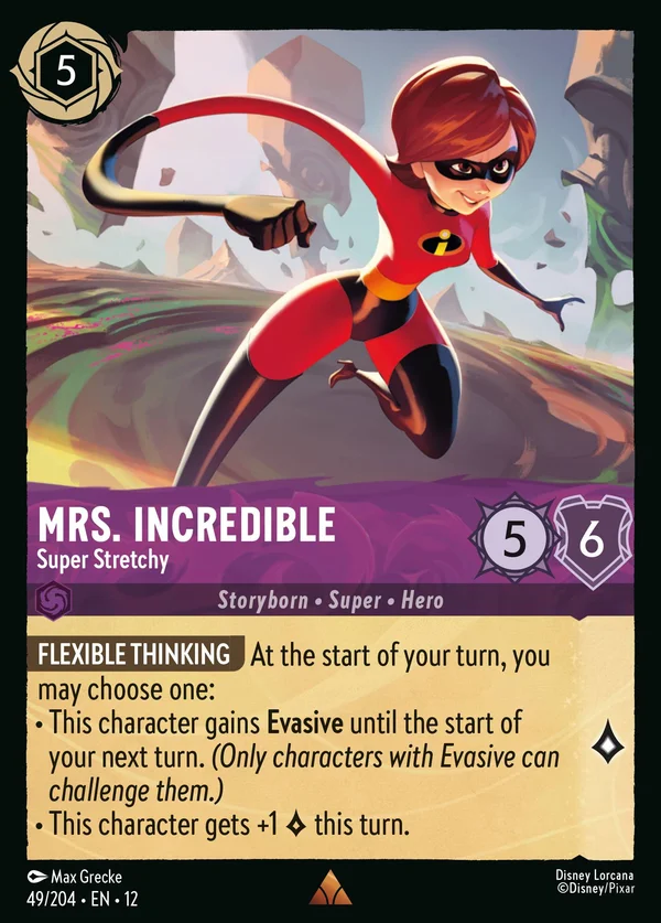 Mrs. Incredible - Super Stretchy — Disney Lorcana Character card from Wilds Unknown