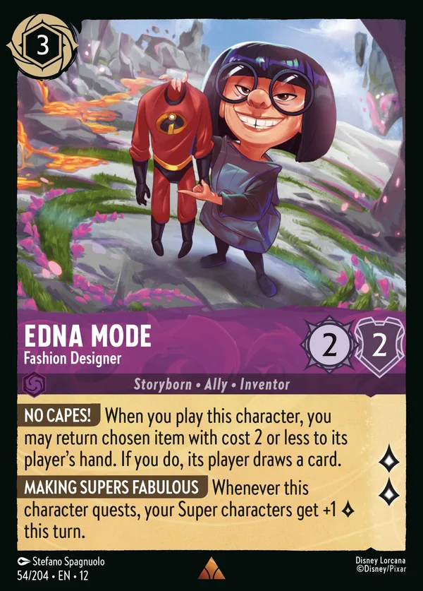 Edna Mode - Fashion Designer — Disney Lorcana Character card from Wilds Unknown