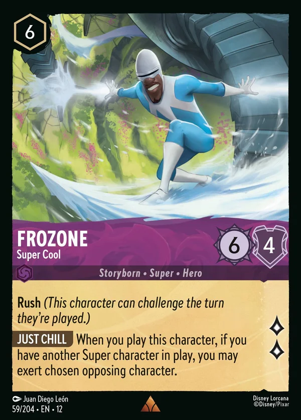 Frozone - Super Cool — Disney Lorcana Character card from Wilds Unknown