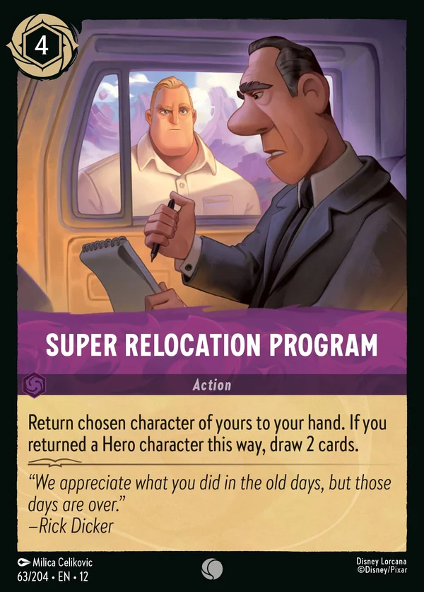 Super Relocation Program — Disney Lorcana Action card from Wilds Unknown
