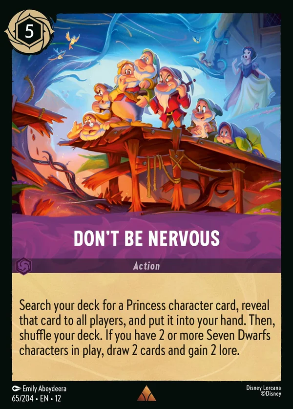 Don't Be Nervous — Disney Lorcana Action card from Wilds Unknown