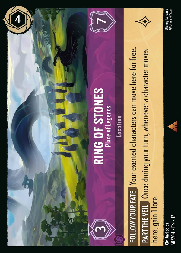 Ring of Stones - Place of Legends — Disney Lorcana Location card from Wilds Unknown