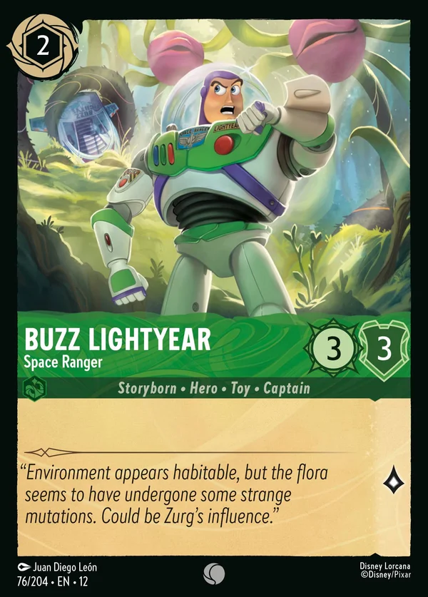 Buzz Lightyear - Space Ranger — Disney Lorcana Character card from Wilds Unknown