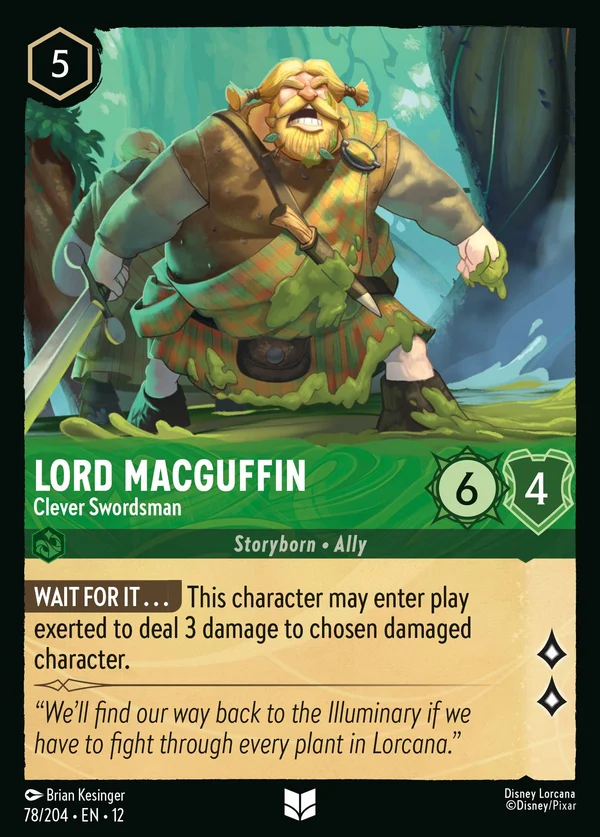 Lord MacGuffin - Clever Swordsman — Disney Lorcana Character card from Wilds Unknown