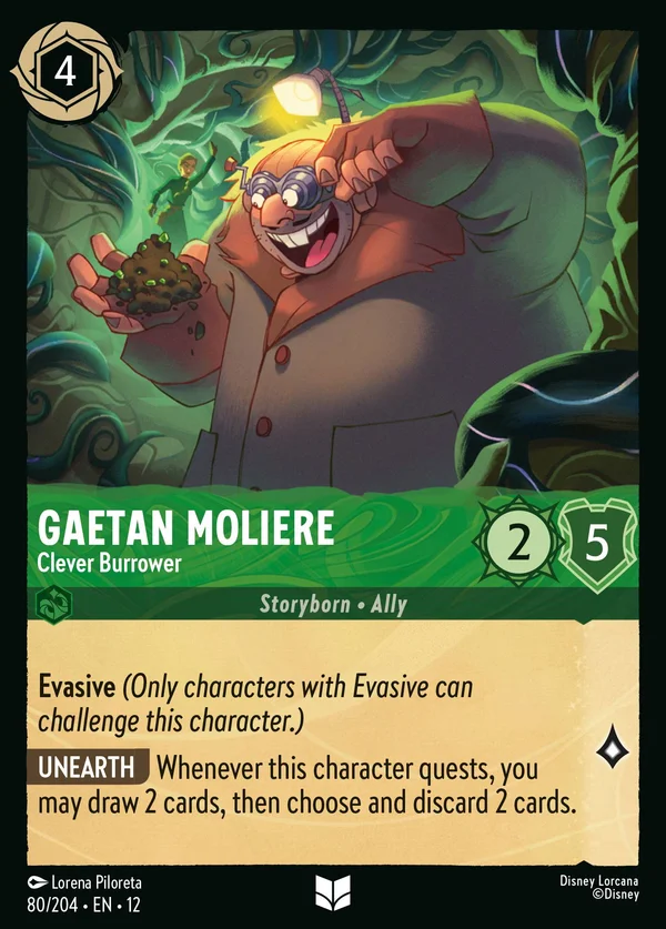 Gaetan Moliere - Clever Burrower — Disney Lorcana Character card from Wilds Unknown