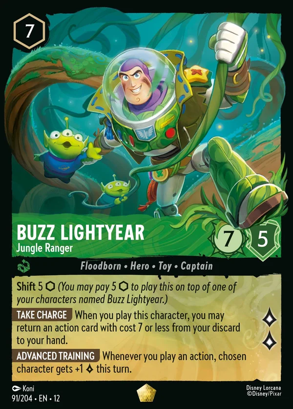 Buzz Lightyear - Jungle Ranger — Disney Lorcana Character card from Wilds Unknown