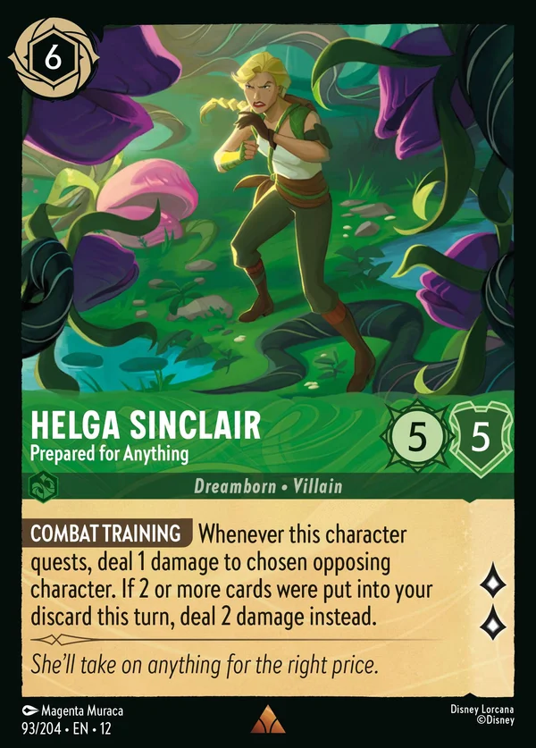 Helga Sinclair - Prepared for Anything — Disney Lorcana Character card from Wilds Unknown
