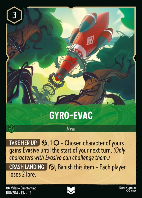 Gyro-Evac — Disney Lorcana Item card from Wilds Unknown