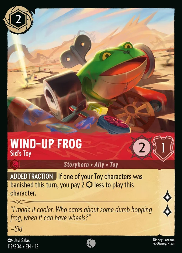 Wind-Up Frog - Sid's Toy — Disney Lorcana Character card from Wilds Unknown