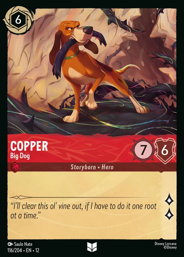 Copper - Big Dog — Disney Lorcana Character card from Wilds Unknown