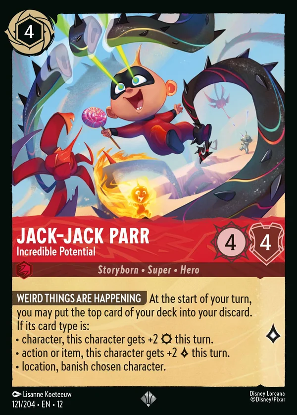 Jack-Jack Parr - Incredible Potential — Disney Lorcana Character card from Wilds Unknown