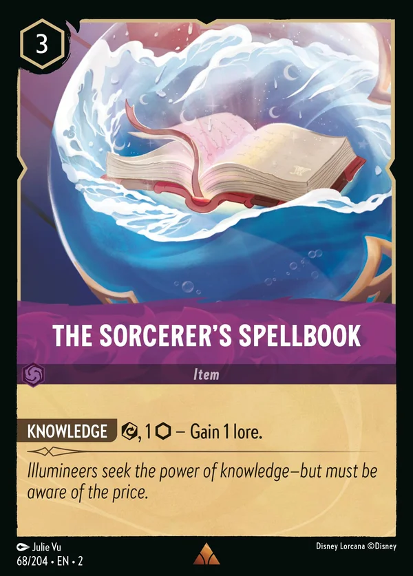The Sorcerer's Spellbook — Disney Lorcana Item card from Rise of the Floodborn