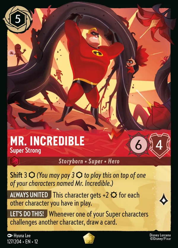 Mr. Incredible - Super Strong — Disney Lorcana Character card from Wilds Unknown