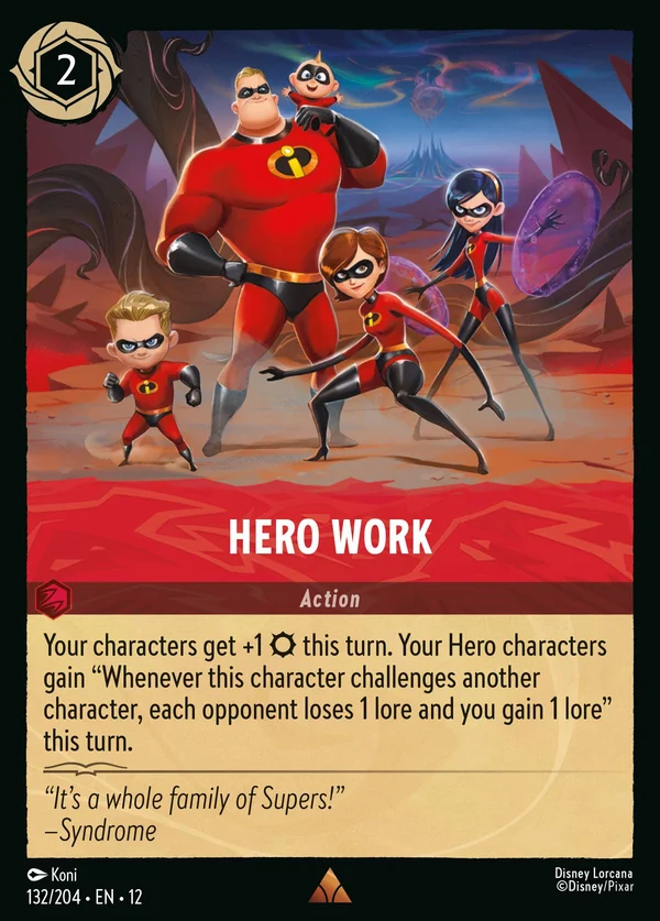 Hero Work — Disney Lorcana Action card from Wilds Unknown