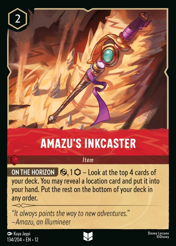 Amazu's Inkcaster — Disney Lorcana Item card from Wilds Unknown