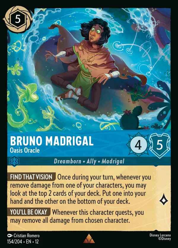 Bruno Madrigal - Oasis Oracle — Disney Lorcana Character card from Wilds Unknown