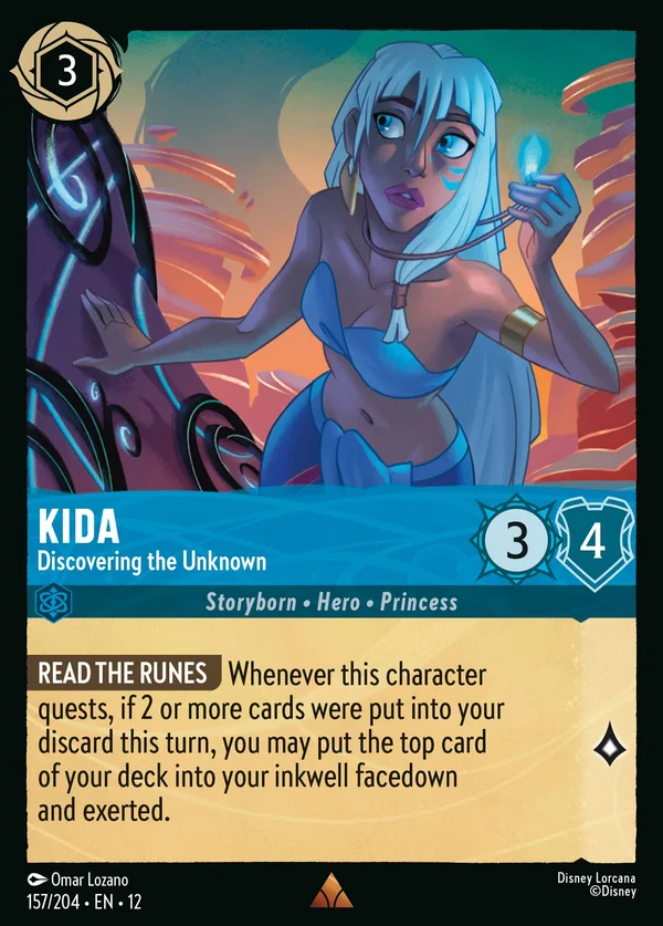 Kida - Discovering the Unknown — Disney Lorcana Character card from Wilds Unknown