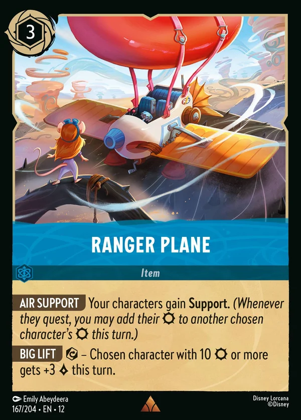 Ranger Plane — Disney Lorcana Item card from Wilds Unknown
