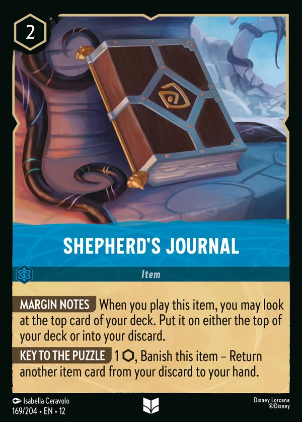 Shepherd's Journal — Disney Lorcana Item card from Wilds Unknown