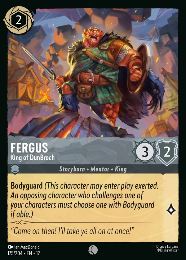 Fergus - King of DunBroch — Disney Lorcana Character card from Wilds Unknown
