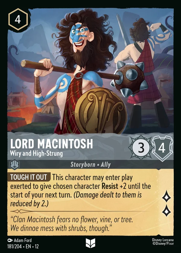 Lord Macintosh - Wiry and High-Strung — Disney Lorcana Character card from Wilds Unknown