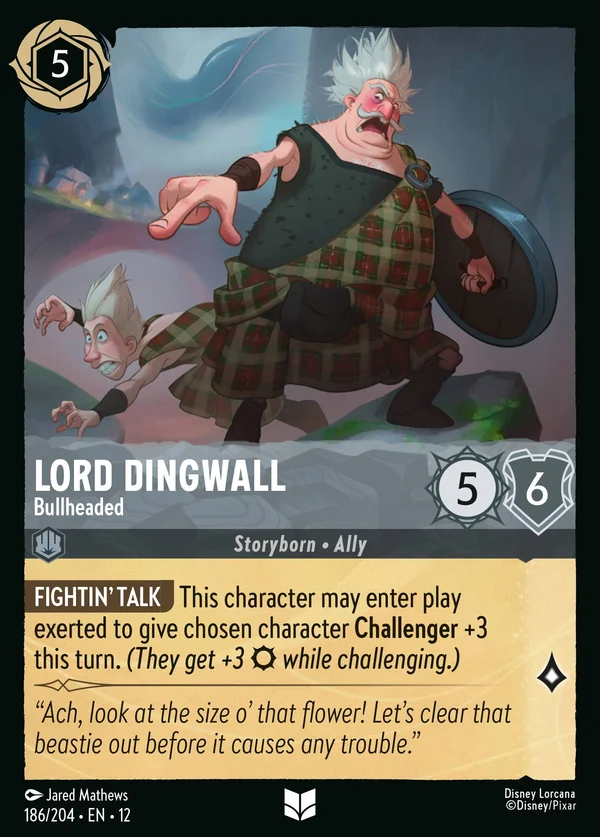 Lord Dingwall - Bullheaded — Disney Lorcana Character card from Wilds Unknown