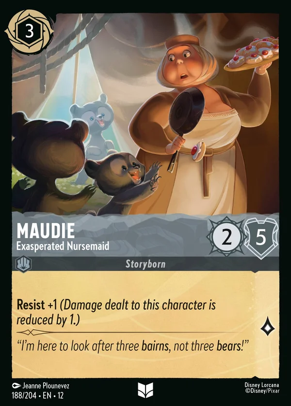Maudie - Exasperated Nursemaid — Disney Lorcana Character card from Wilds Unknown
