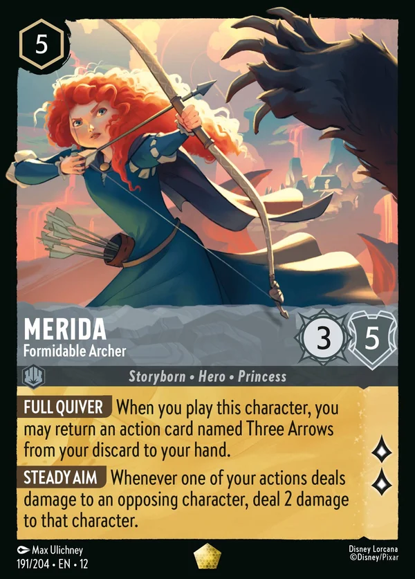 Merida - Formidable Archer — Disney Lorcana Character card from Wilds Unknown