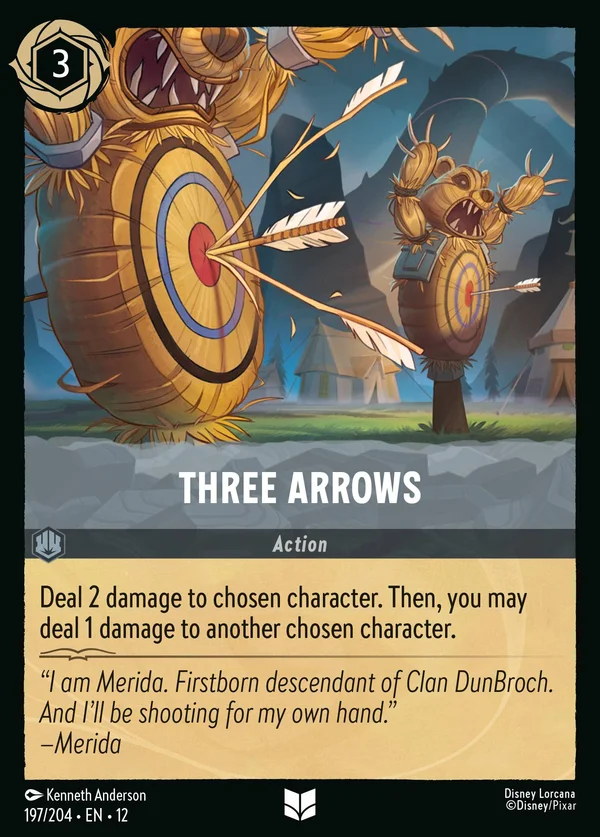 Three Arrows — Disney Lorcana Action card from Wilds Unknown
