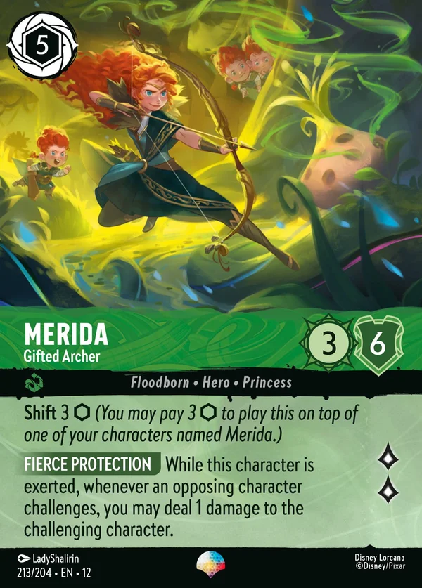 Merida - Gifted Archer — Disney Lorcana Character card from Wilds Unknown